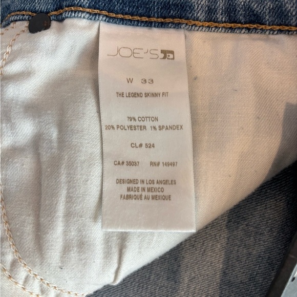 Joe's Jeans The Legend Skinny Jean in Dominic Men's Medium Blue Wash Size 33 NWT - Picture 6 of 8
